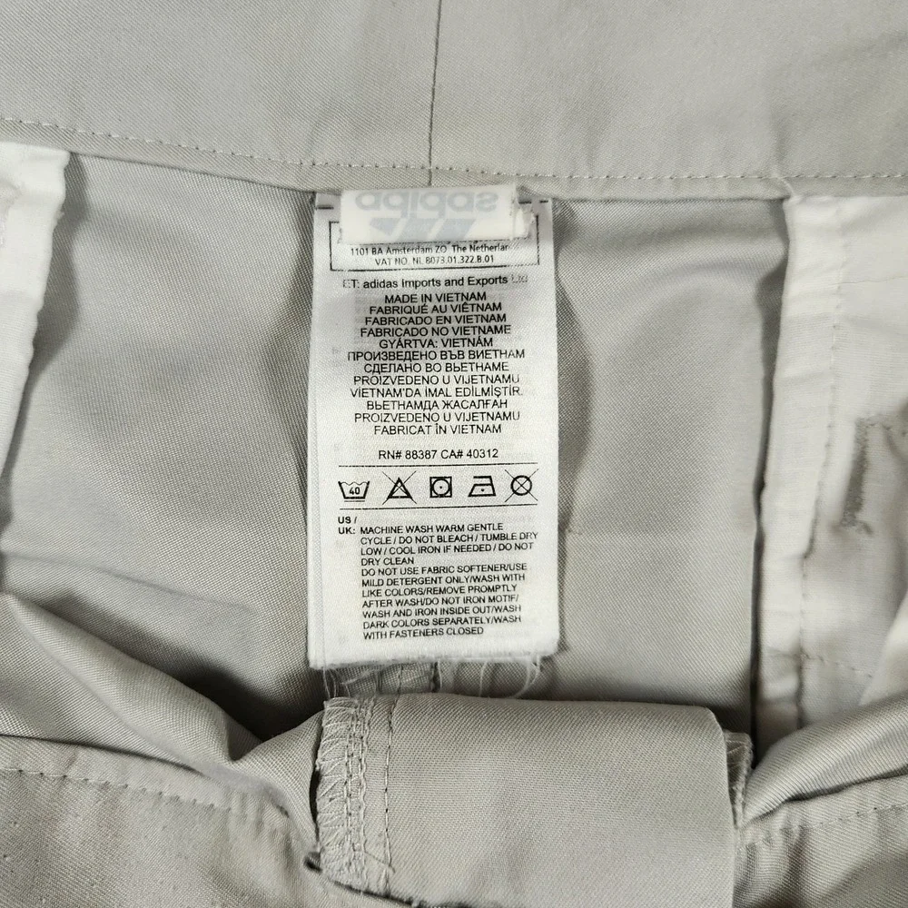 ADIDAS 3 Stripe Golf Shorts Embroidered-Grey  DM3088 Casual Outdoor‎ Athletic